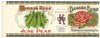Damask Rose Brand Vintage Kokomo Indiana Peas Can Label