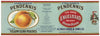 Pendennis  Brand Vintage Louisville Kentucky Peach Can Label