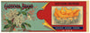 Gardenia  Brand Vintage Cling Peach Can Label
