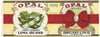 Opal Brand Vintage Des Moines Iowa Lima Beans Can Label