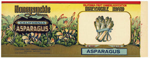 Honeysuckle Brand Vintage Asparagus Can Label