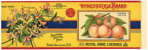 Honeysuckle Brand Vintage Royal Anne Cherries Can Label