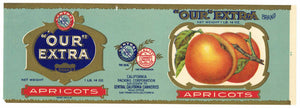 Our Extra Brand Vintage Apricot Can Label