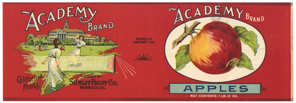 Academy Brand Vintage Apples Can Label