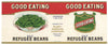 Good Eating Brand Vintage Duluth Minnesota Refugee Beans Can Label