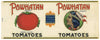 Powhatan Brand Vintage Richmond Virginia Tomato Can Label