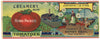 Creamery Brand Vintage Berkeley Springs West Virginia Hand Packed Tomato Can Label