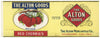 The Alton Goods Brand Vintage Enid Oklahoma Cherry Can Label