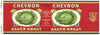 Chevron Brand Vintage Fairmont West Virginia Sauer Kraut Can Label