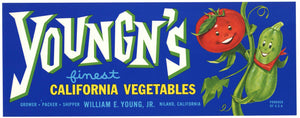 Youngn's Brand Vintage Niland California Produce Crate Label