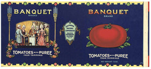 Banquet Brand Vintage Tomato Can Label, S