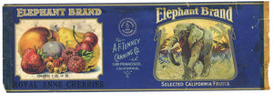 Elephant Brand Vintage California Fruit Can Label