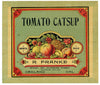 Tomato Catsup Vintage Case End Can Label