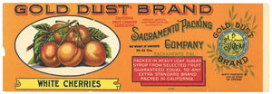 Gold Dust Brand Vintage White Cherries Can Label