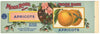Moss Rose Brand Vintage Apricot Can Label