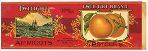 Twilight Brand Vintage California Apricot Can Label