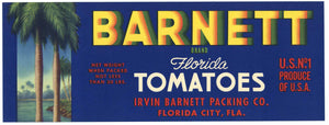 Barnett Brand Vintage Florida City Florida Tomato Crate Label