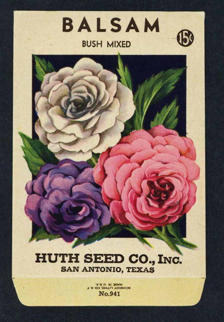 Balsam Vintage Huth Seed Co. Seed Packet