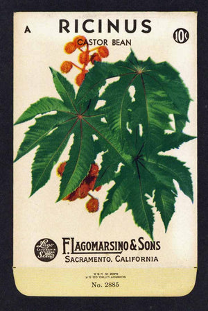 Ricinus Vintage Lagomarsino Seed Packet