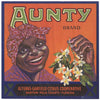 Aunty Brand Vintage Bartow Florida Citrus Crate Label, wear