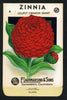 Zinnia Vintage Lagomarsino Seed Packet, Lilliput Crimson Giant