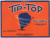 Tip-Top Brand Vintage California Pear Crate Label, damage