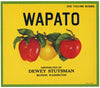 Wapato Brand Vintage Manson Washington Apple Crate Label