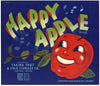 Happy Apple Brand Yakima Washington Apple Crate Label