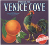Pride of Venice Cove Brand Vintage Orange Crate Label