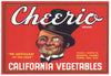 Cherrio Brand Vintage Salinas Vegetable Crate Label, small