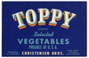 Toppy Brand Vintage Salinas California Vegetable Crate Label