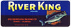 River King Brand Vintage Tampa Florida Citrus Crate Label