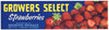 Growers Select Brand Vintage California Strawberry Crate Label