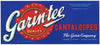 Garin-Tee Brand Vintage Salinas California Melon Crate Label, Cantaloupes
