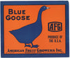 Blue Goose Brand Vintage Wenatchee Washington Apple Crate Label, damage