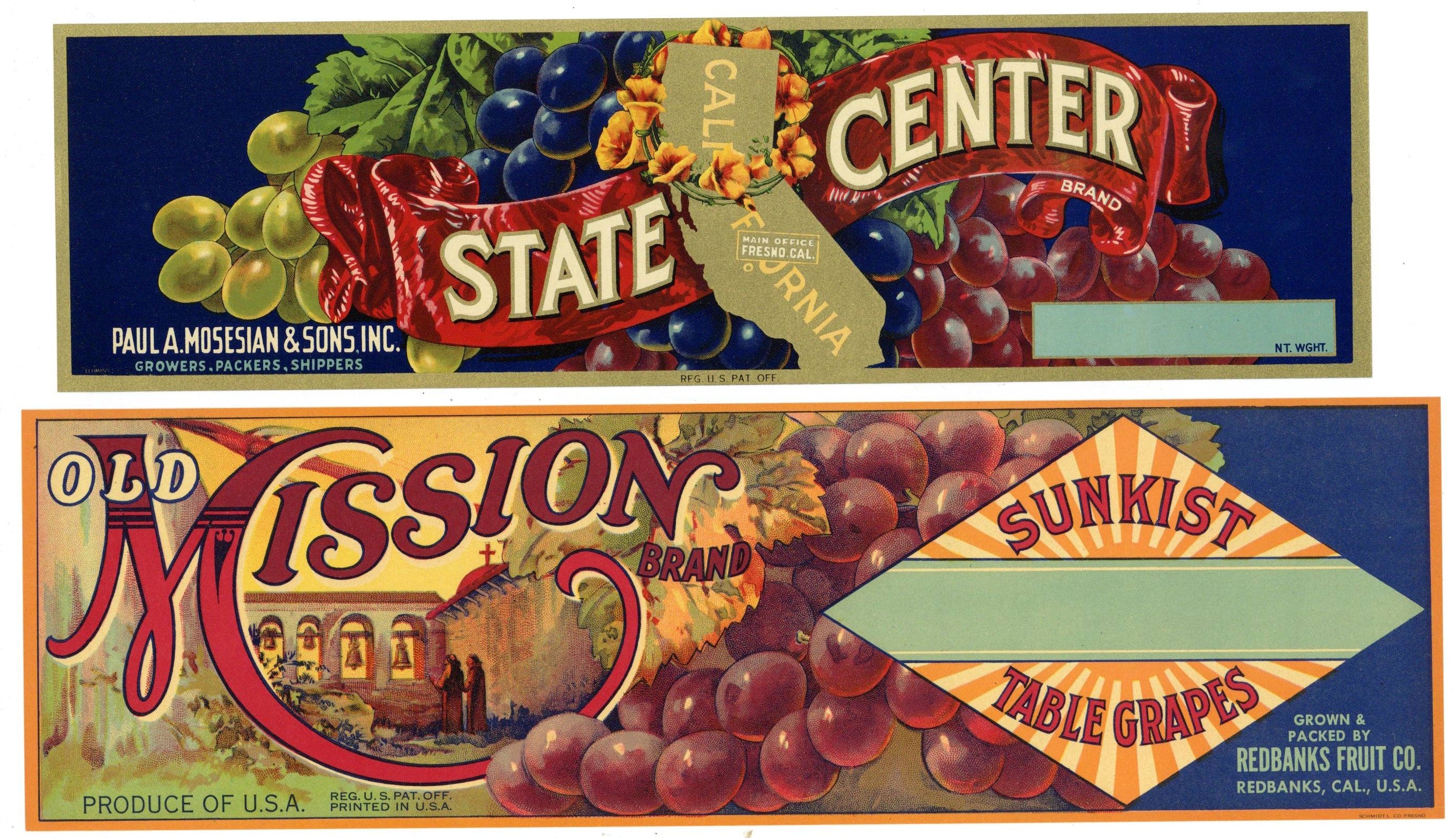 A Collection of 25 Different Grape Crate Labels – thelabelman