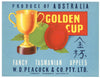 Golden Cup Brand Vintage Australian Apple Crate Label
