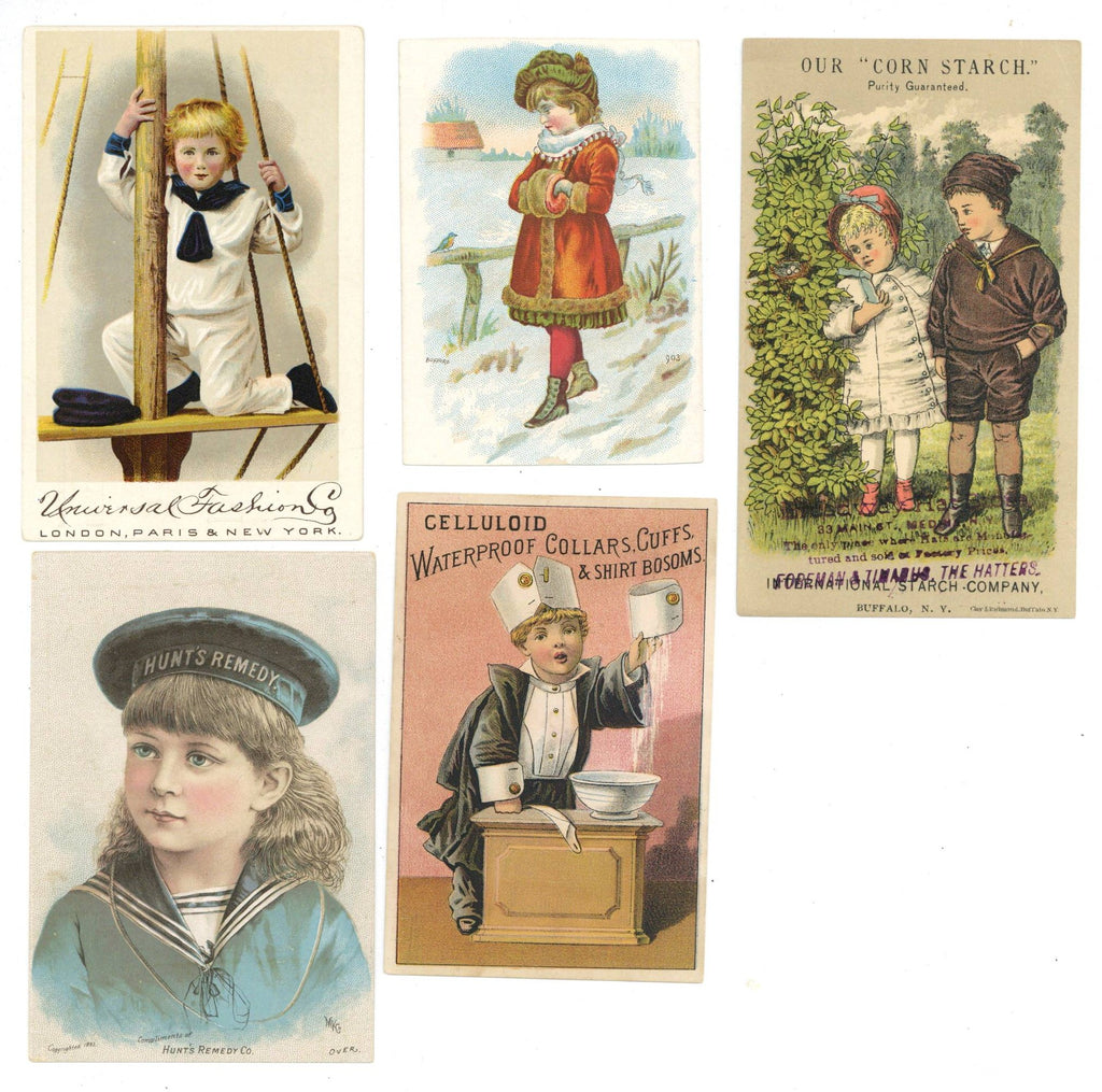 Set of 5 Victorian Trade Cards, T64