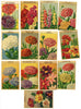 French Flower Antique Seed Packet Label Collection of 25 Different