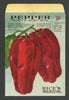 Pepper Antique Rice's Seed Packet, Famous Ruby King