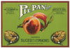 Pie-Pan Brand Vintage Sliced Yellow Cling Peaches Can Label