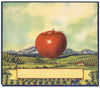 Stock Apple Crate Label, red apple