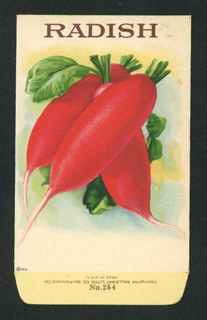 Radish Antique Stock Seed Packet