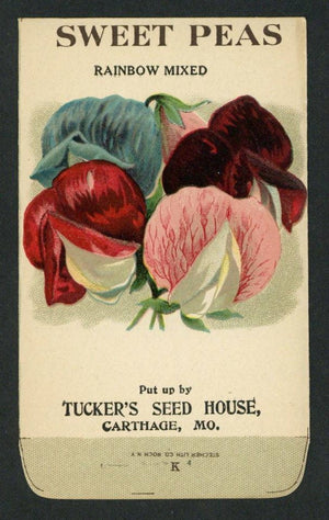 Sweet Peas Antique Seed Packet Tuckers Seed House