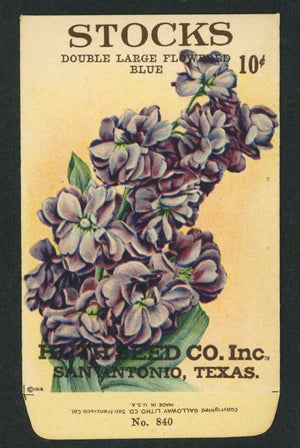 Stocks Antique Huth Seed Co. Packet