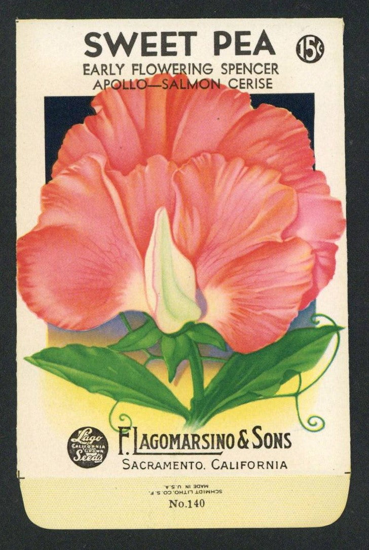 Sweet Pea Vintage Lagomarsino Seed Packet