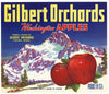 Gilbert Orchards Brand Yakima Washington Apple Crate Label