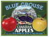 Blue Grouse Brand Vintage Canadian Apple Crate Label