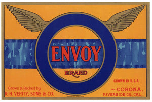Envoy Brand Vintage Corona Lemon Crate Label