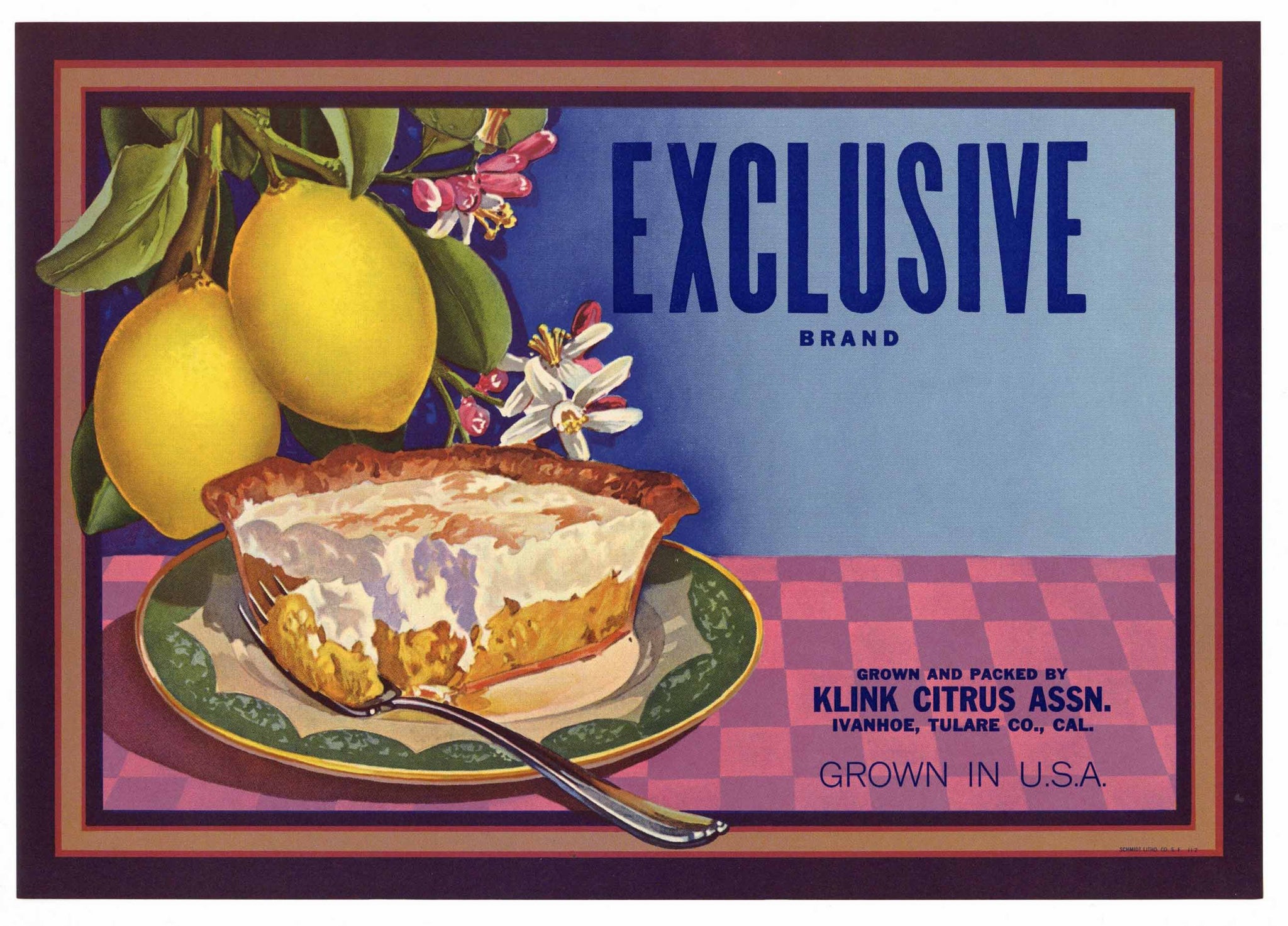 Exclusive Brand Vintage Lemon Crate Label